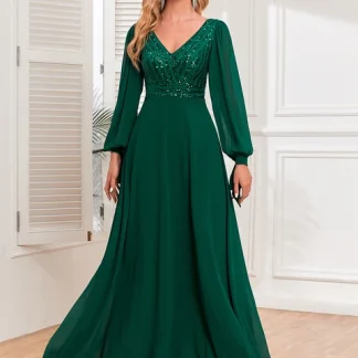 Green Long Sleeve Dress