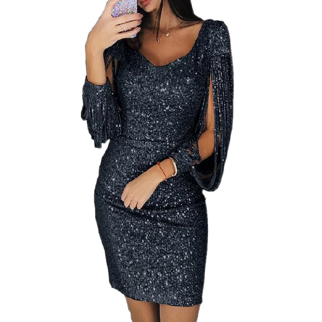 fitted lace wedding dress Unique Vintage Plus Size Black Margaux Fringe Flapper Dress with Sleeves
